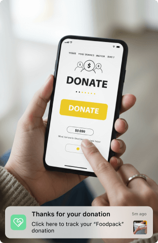 Image of someone going through donation process